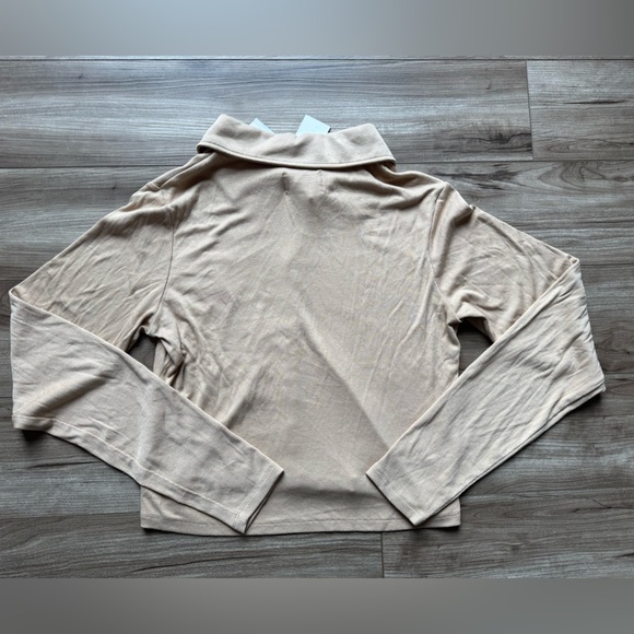 HONOR THE GIFT
Monogram Rib Button-Up Shirt - Sand Sz L NWT - Picture 10 of 11